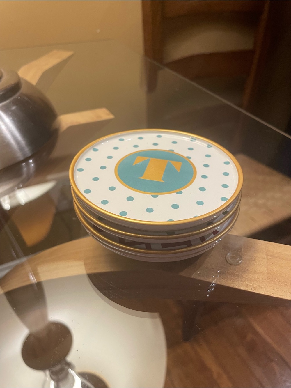 Monogram 'T' Coasters